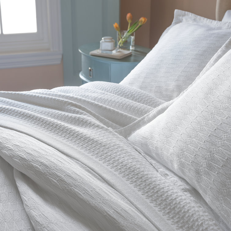 Newport Tailored White Cotton King Lightweight Blanket