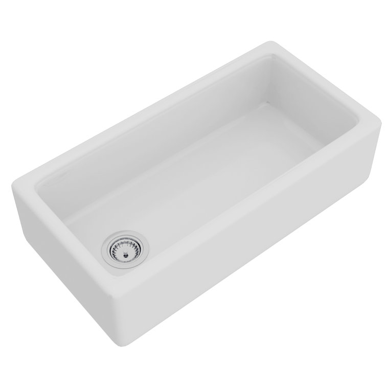 Lancaster 36" White Fireclay Farmhouse Apron Sink