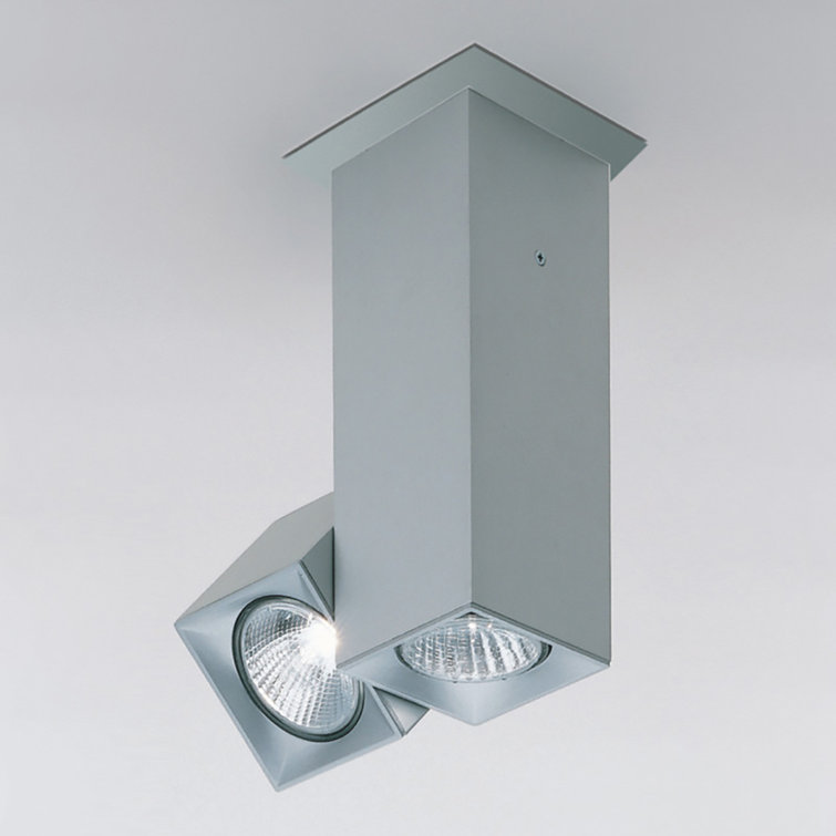 Dau 2-Light 6.4" Brushed Aluminum Cluster Square Spotlight