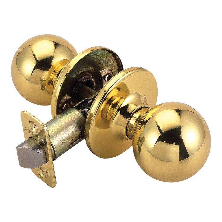 Polished Brass Round Hall and Closet Door Knob