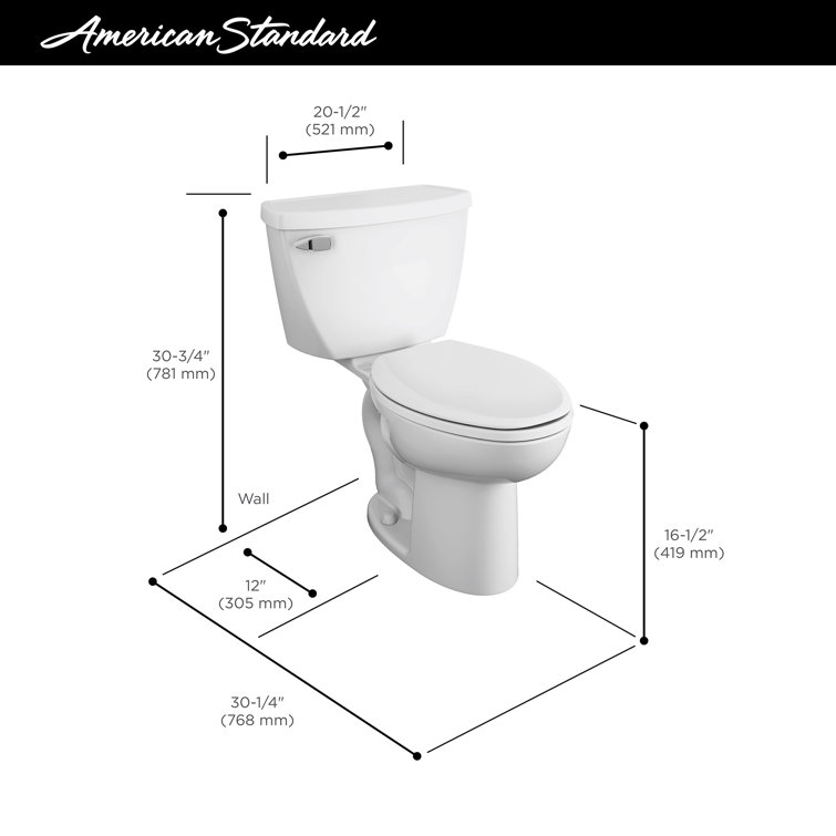 Cadet White Elongated Two-Piece Pressure-Assisted Toilet