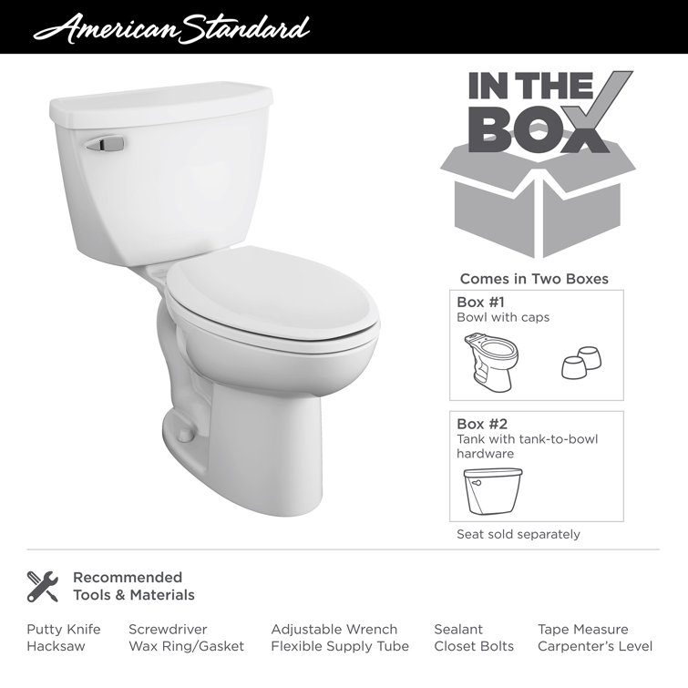 Cadet White Elongated Two-Piece Pressure-Assisted Toilet