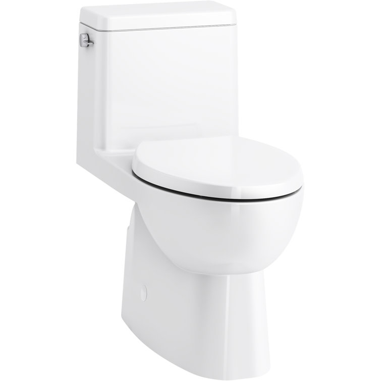 White High Efficiency Elongated Free Standing Toilet