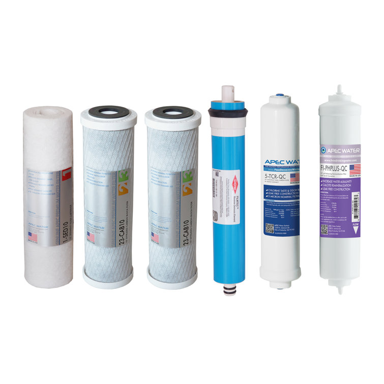 APEC 90 GPD Complete Replacement Filter Set for Alkaline Reverse Osmosis Systems