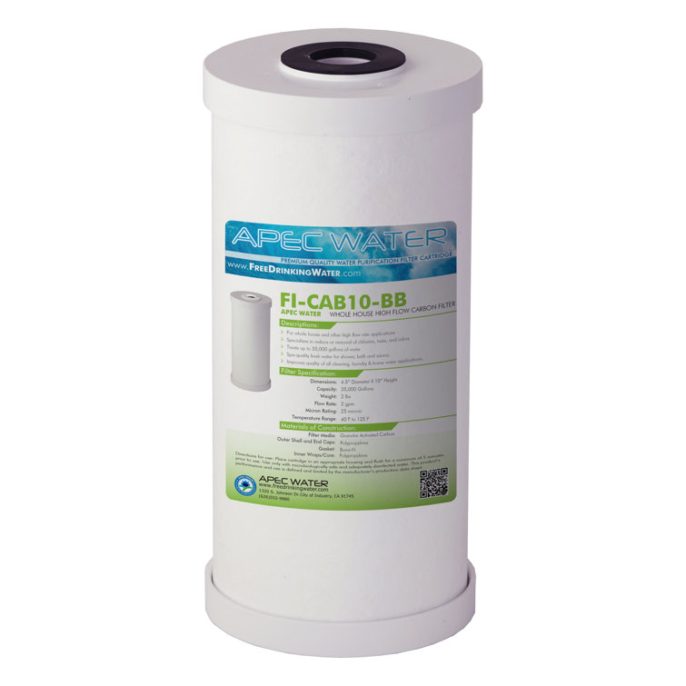 APEC 10" Whole House High Flow GAC Carbon Replacement Filter