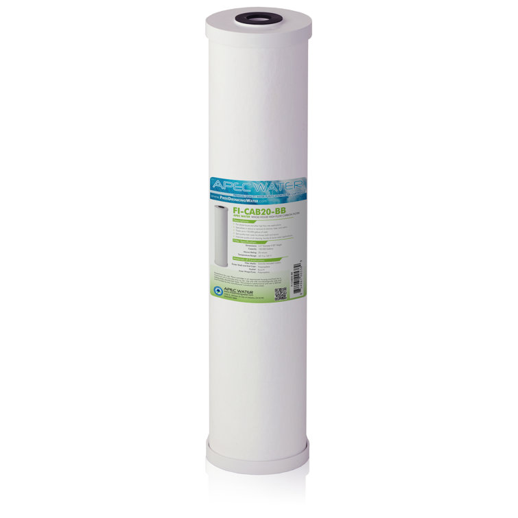 White 20" Whole House GAC Carbon Water Filter