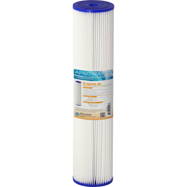 White 20" Whole House Pleated Sediment Filter