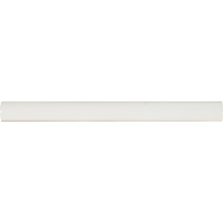 Whisper White Ceramic Quarter Round Tile Trim 6" x 0.625"