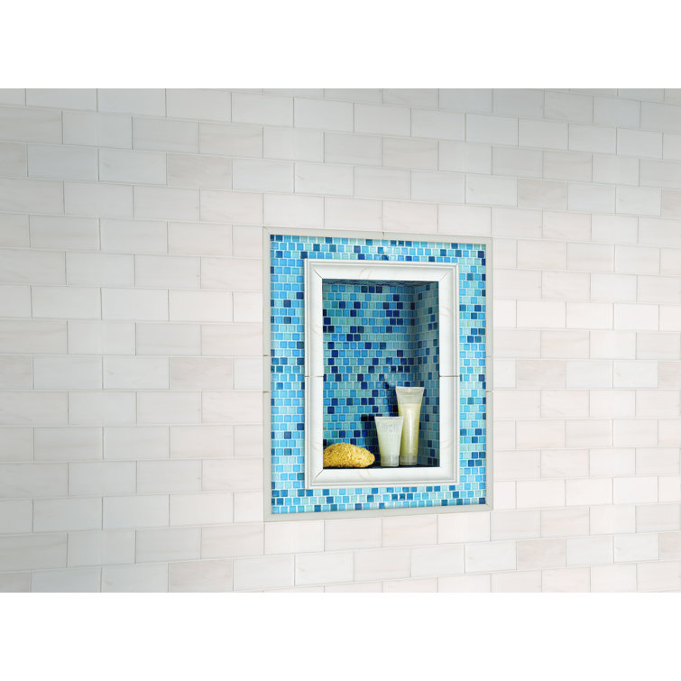Whisper White Ceramic Quarter Round Tile Trim 6" x 0.625"