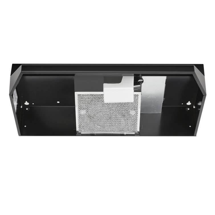 Broan 36" Black Convertible Under Cabinet Range Hood with Charcoal Filter