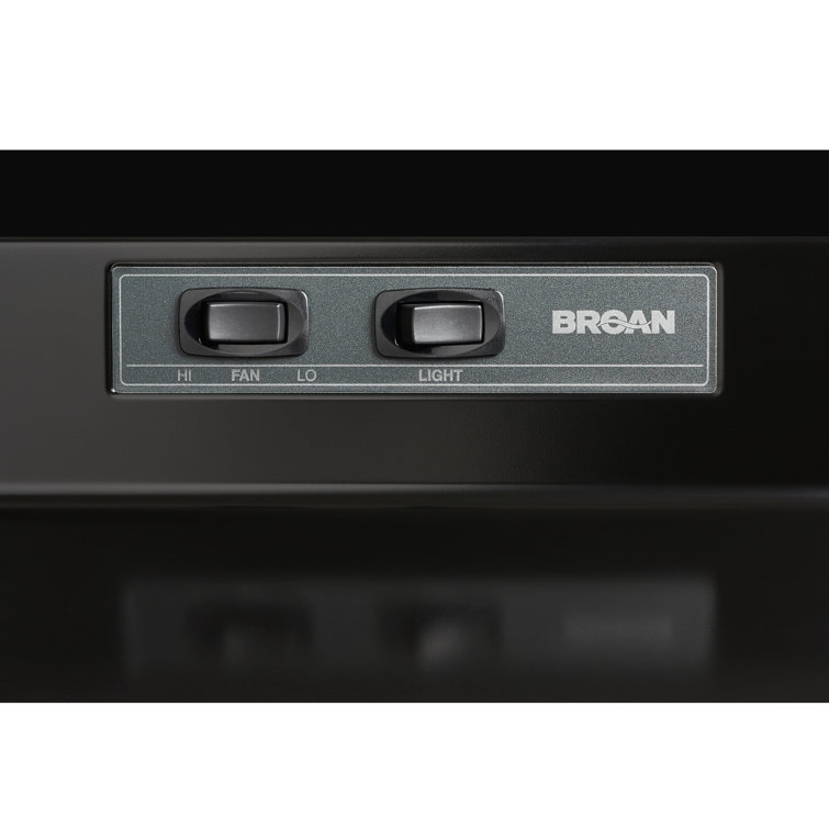 Broan 36" Black Convertible Under Cabinet Range Hood with Charcoal Filter