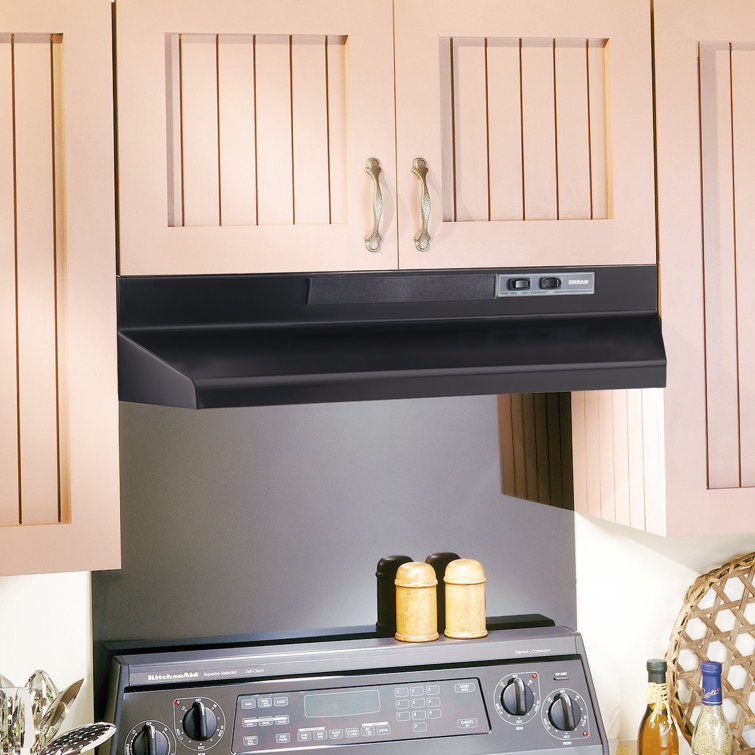 Broan 36" Black Convertible Under Cabinet Range Hood with Charcoal Filter