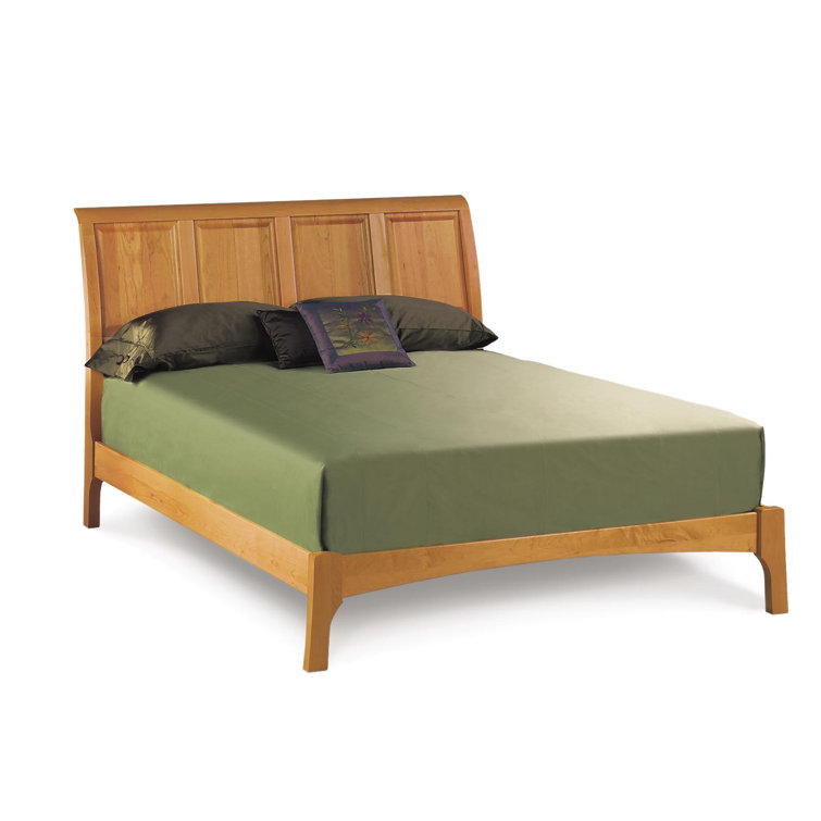 Sarah Queen-Sized Solid Wood Platform Bed in Natural Cherry