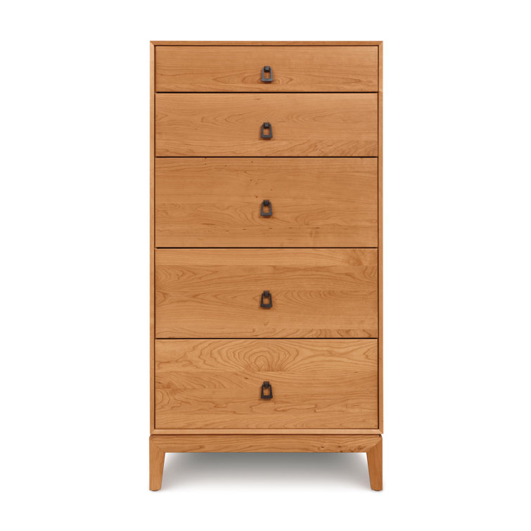 Mansfield Natural Cherry 5-Drawer Dresser with Soft Close