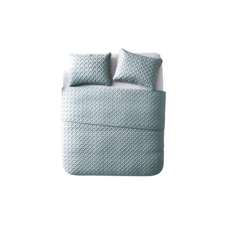 Gray Twin Reversible Microfiber Kids Quilt Set