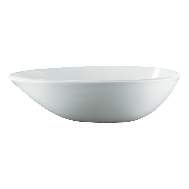 Napoli Matte White Oval Vessel Bathroom Sink
