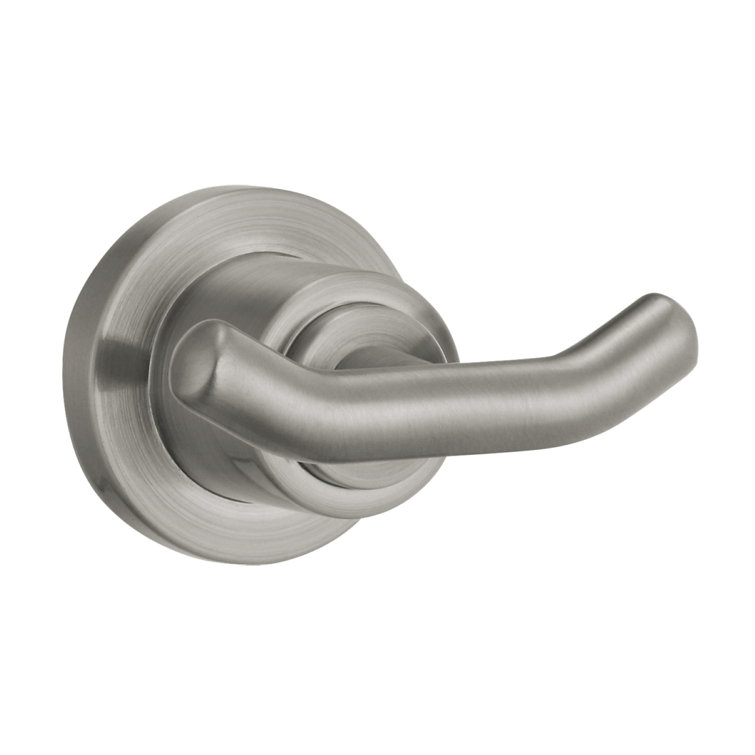 Geneva Satin Nickel Double Wall Mounted Robe Hook