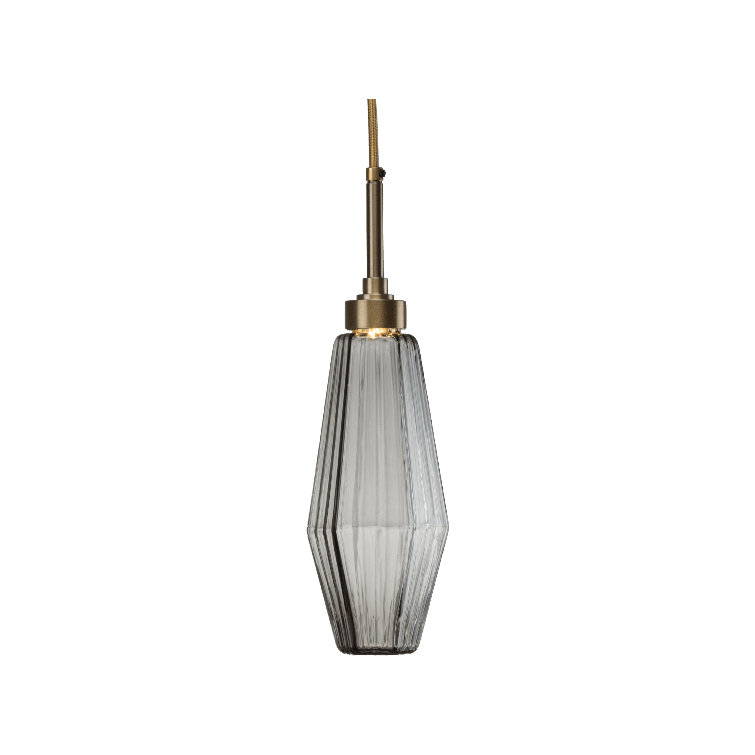 Aalto Square 27'' Matte Black and Brass LED Drum Pendant