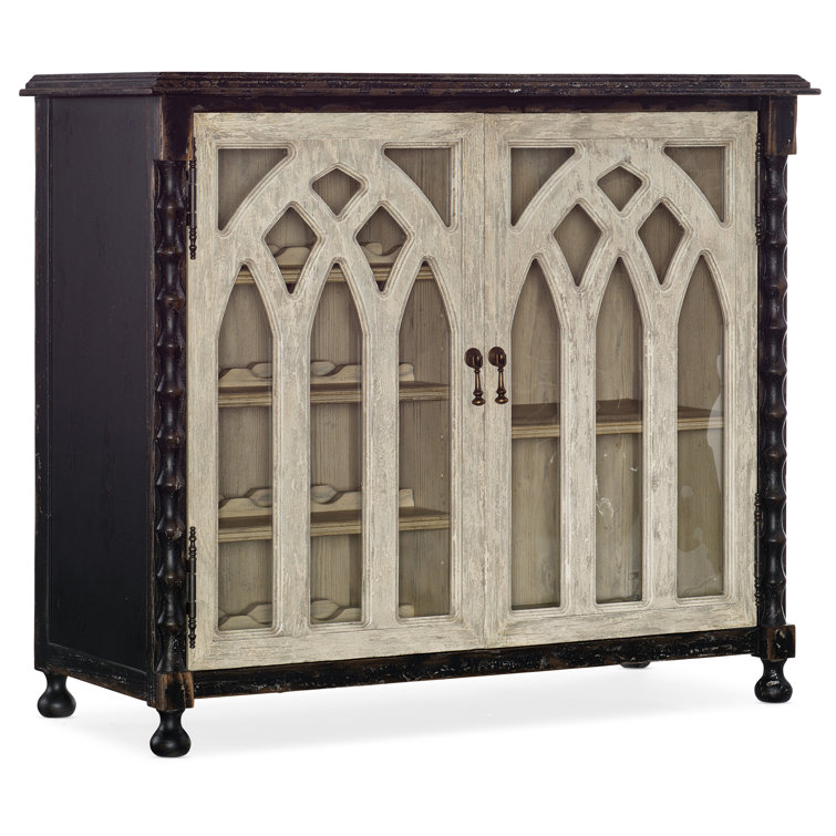 Ciao Bella Black and Cream Transitional Bar Cabinet