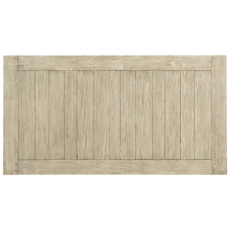 Beige and Black Extendable Rectangular Wood Counter Height Table