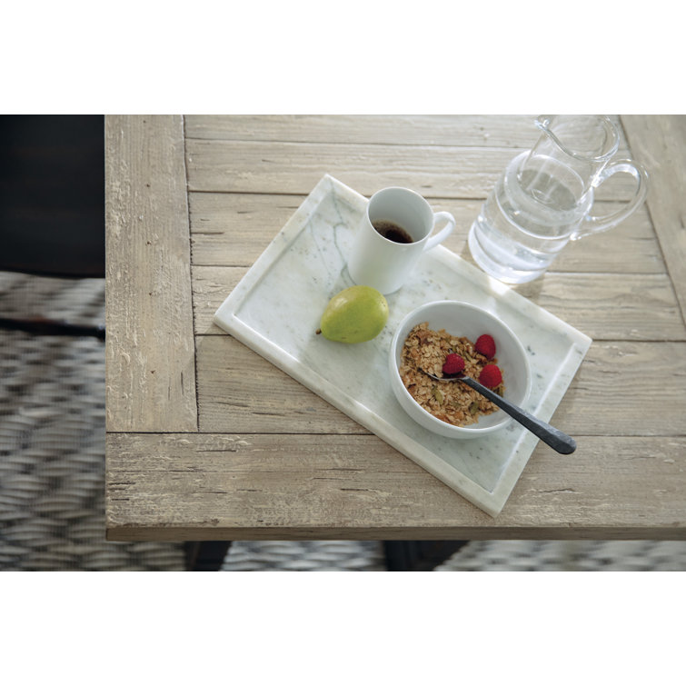 Beige and Black Extendable Rectangular Wood Counter Height Table