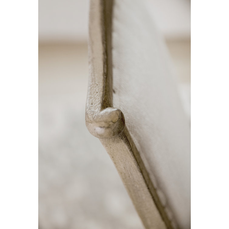 Natural Wood Transitional Gray Upholstered Arm Chair