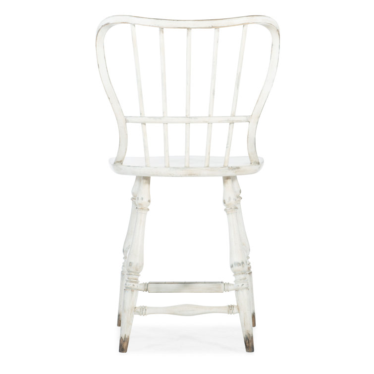 Ciao Bella 24" Vintage Chalky White Spindle Back Counter Stool