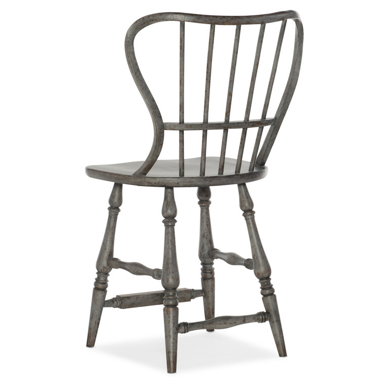 Transitional Speckled Gray 24" Wood Counter Stool