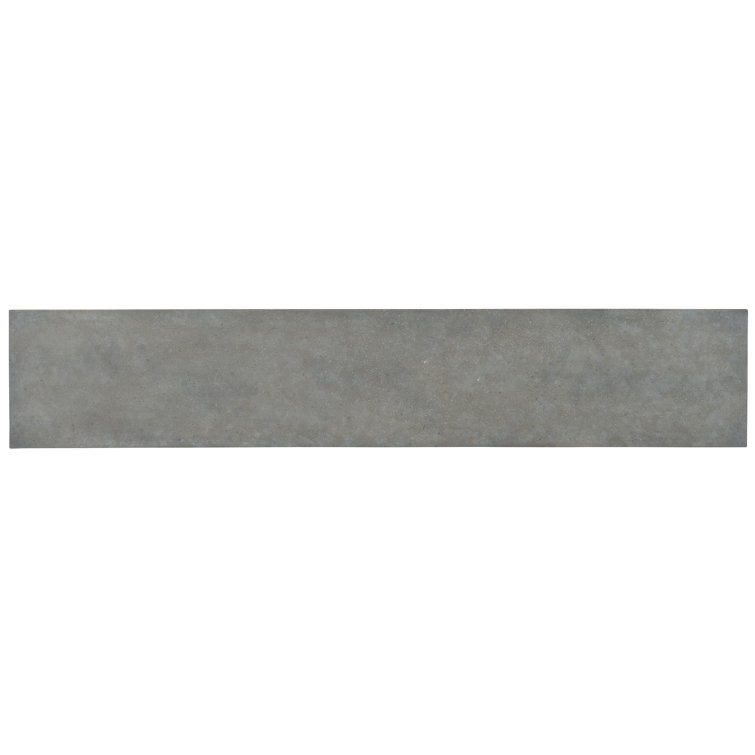 Rectangular Black Metal and Concrete Console Table