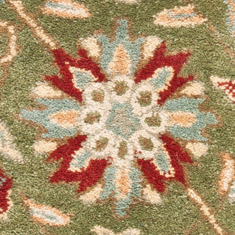 Sage and Beige Hand Tufted Wool Area Rug