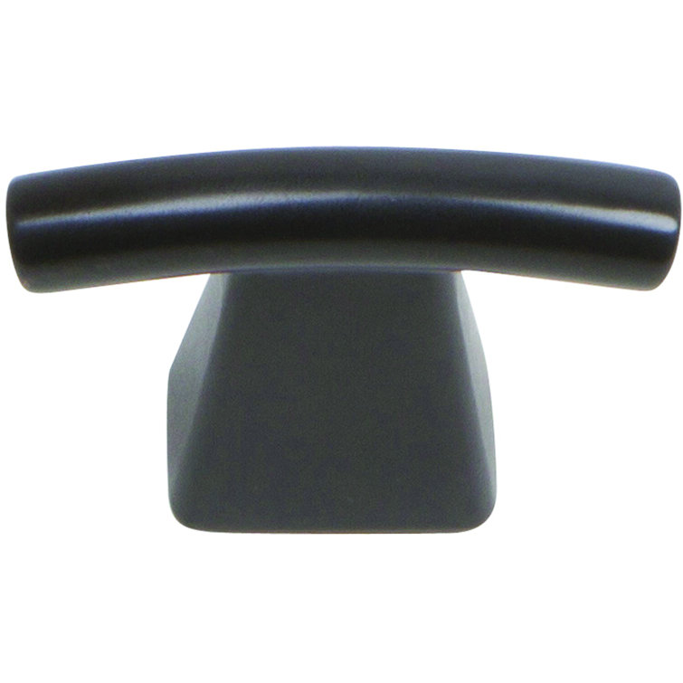 Modern Bronze T-Shaped Square Bar Knob with Mounting Hardware