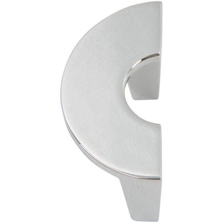 Polished Chrome Modern Designer Finger Knob with Mounting Hardware