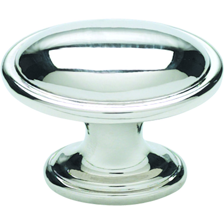 Austen Polished Chrome Oval Knob with Mounting Hardware