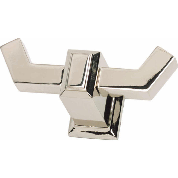 Polished Nickel Modern Wall Mounted Double Bath Hooks