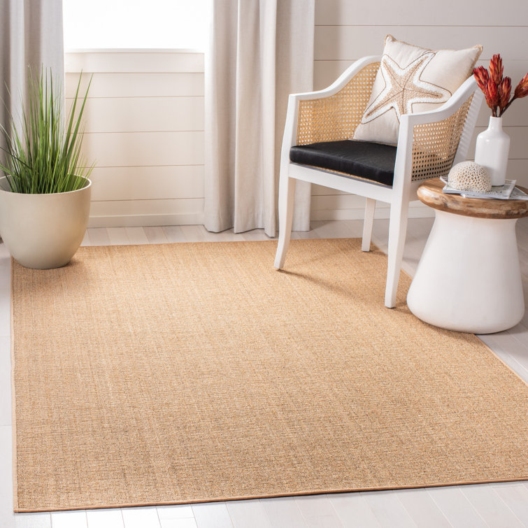 Beige 5' x 7' Handmade Wool Reversible Area Rug
