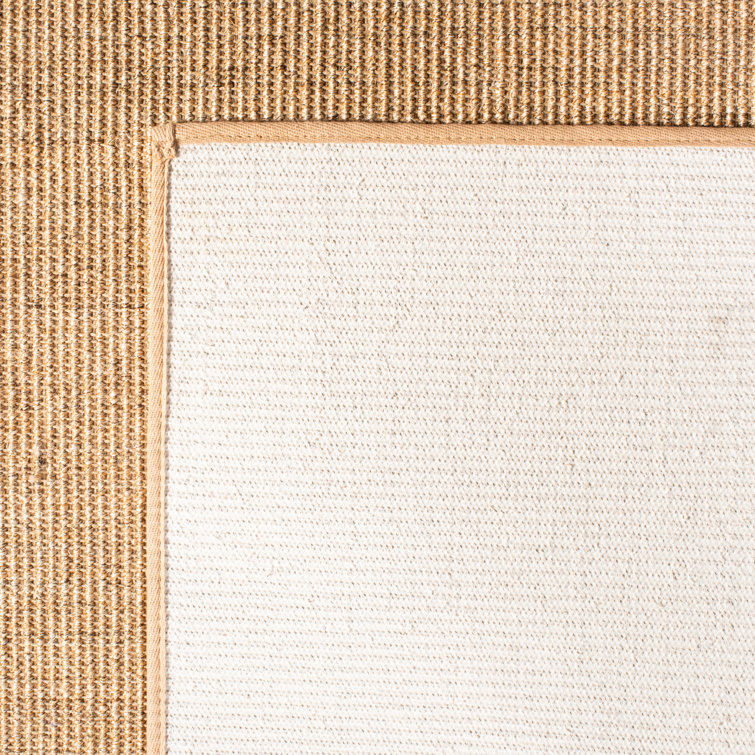 Beige 5' x 7' Handmade Wool Reversible Area Rug