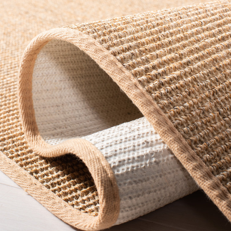 Beige 5' x 7' Handmade Wool Reversible Area Rug