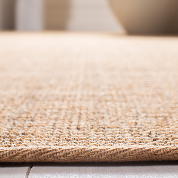 Beige 5' x 7' Handmade Wool Reversible Area Rug