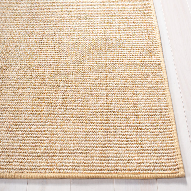 Beige Ivory Hand-Knotted Wool Rectangular Rug