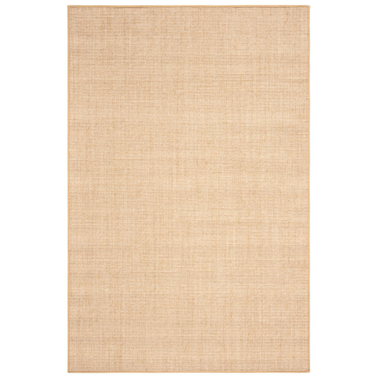 Beige/Ivory Hand-Knotted Wool Rectangular 6' x 9' Rug