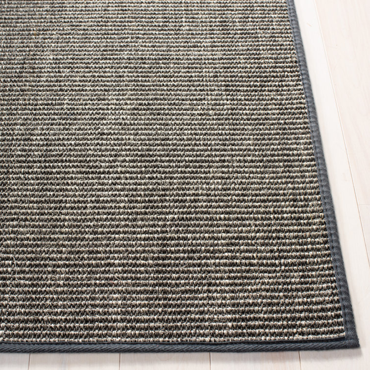 Charcoal Gray Hand-Knotted Wool Runner Rug 2'4" x 4'