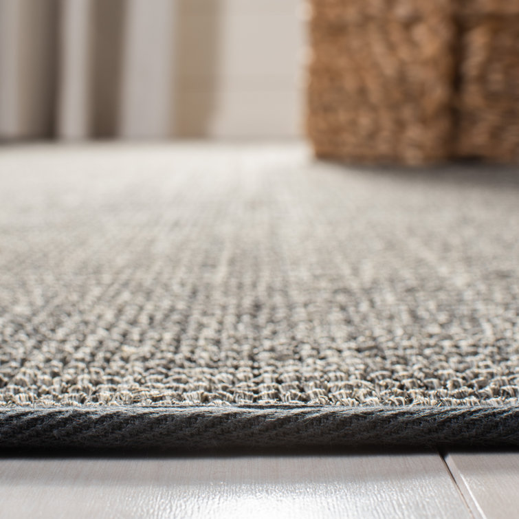 Charcoal Gray Hand-Knotted Wool Runner Rug 2'4" x 4'