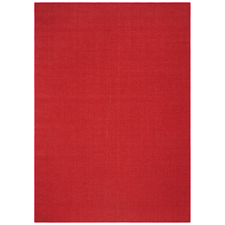 Handmade Reversible Red Wool Cotton Silk 8' x 10' Rug