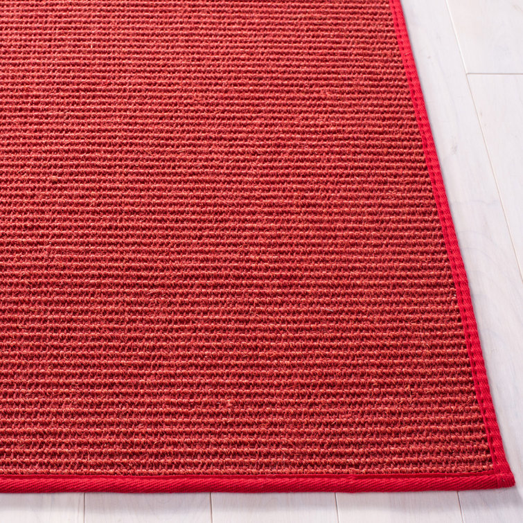 Handmade Reversible Red Wool Cotton Silk 8' x 10' Rug