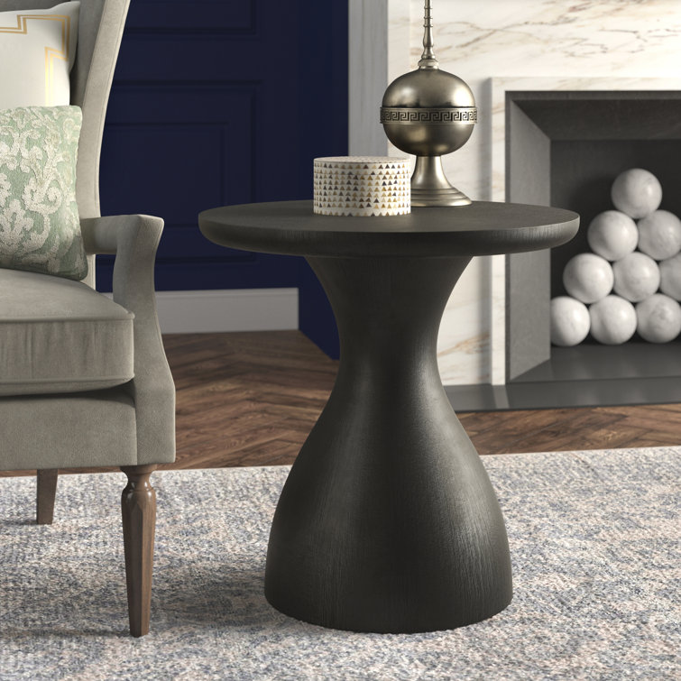 Voluptuous Charred Wood Gourd-Shaped Side Table