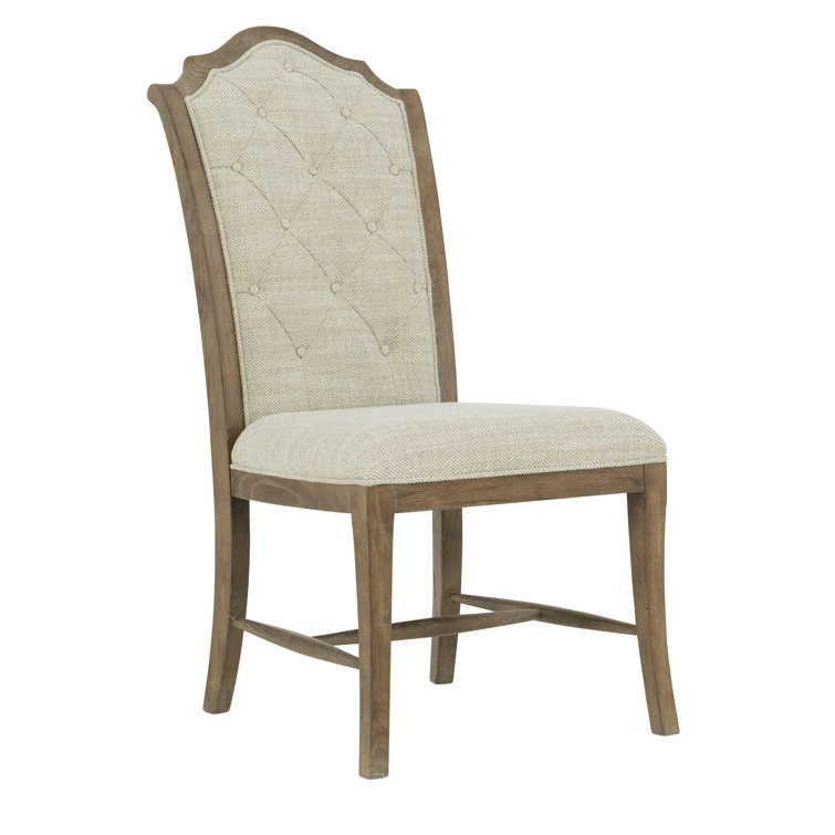 Casual 43" Peppercorn Leather Upholstered Side Chair