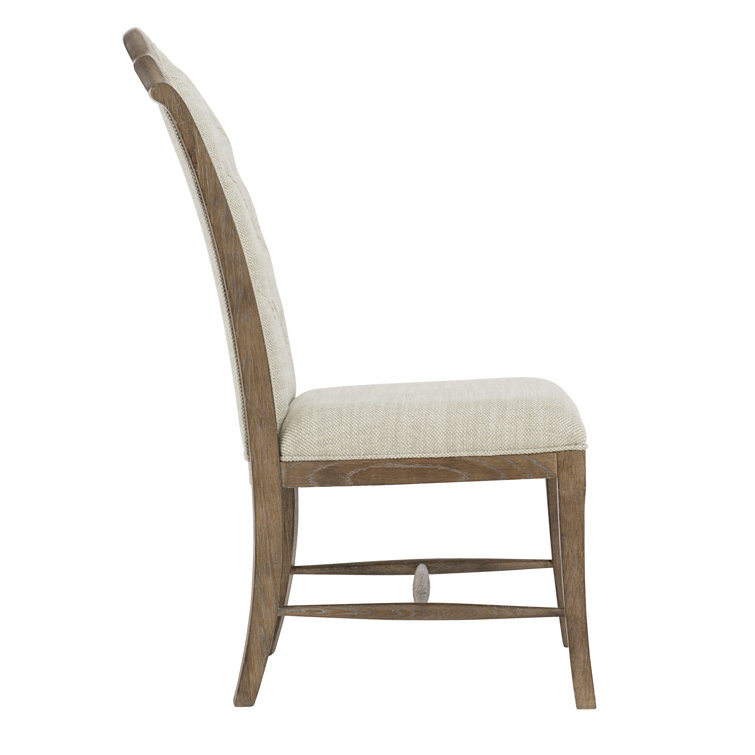 Casual 43" Peppercorn Leather Upholstered Side Chair