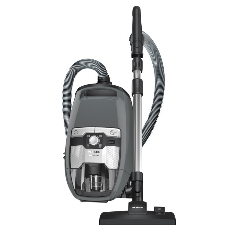 Graphite Grey Bagless Canister Vacuum Cleaner with Adjustable Suction