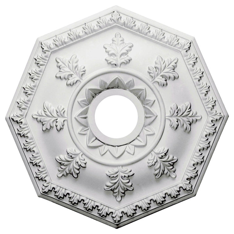 Primed Gray Polyurethane Nottingham Ceiling Medallion, 18 inches