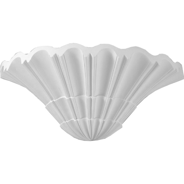White Polyurethane Sea Shell Wall Sconce